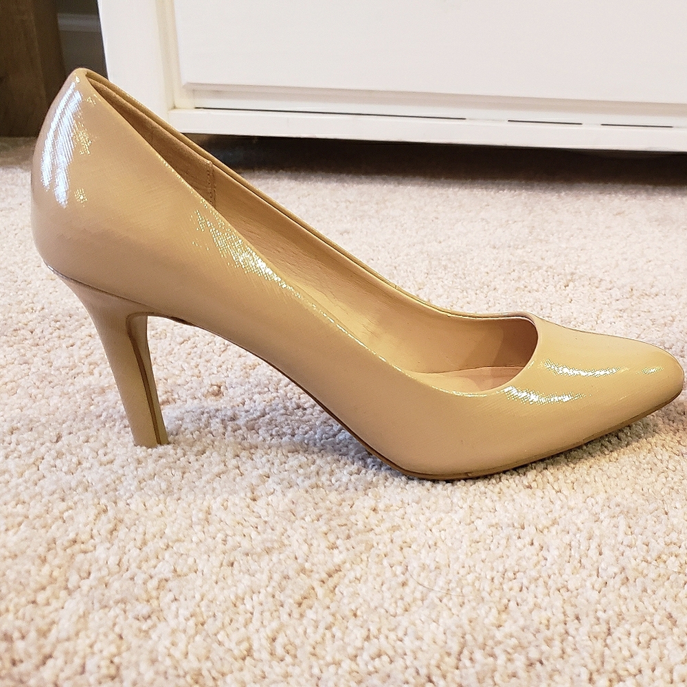 Kelly and Katie Nude Patent Heels